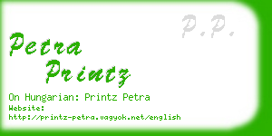 petra printz business card